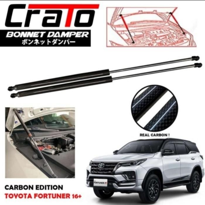 Crato Shock Kap Mesin Engine Hood Damper Carbon Toyota Fortuner Vrz Original Dan Terpercaya