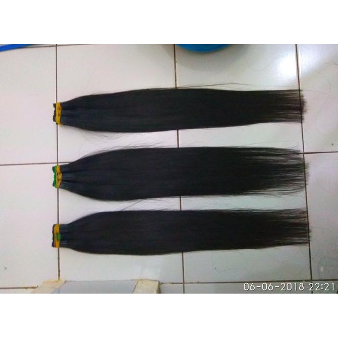Grosir Rambut Sambung 120Helai Panjang 65Cm Asli Rambut Potong Manusia Smooth