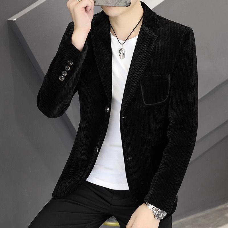 Jas Pria Nyaman Kualitas Tinggi  Jaket Jas Kecil Tampan Slim-Fit