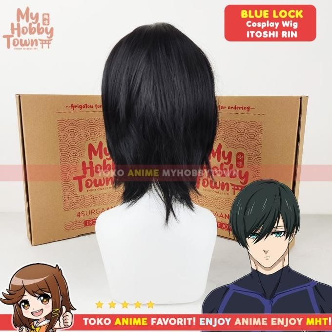 Promo Wig Cosplay Anime Blue Lock : Itoshi Rin Rambut Palsu