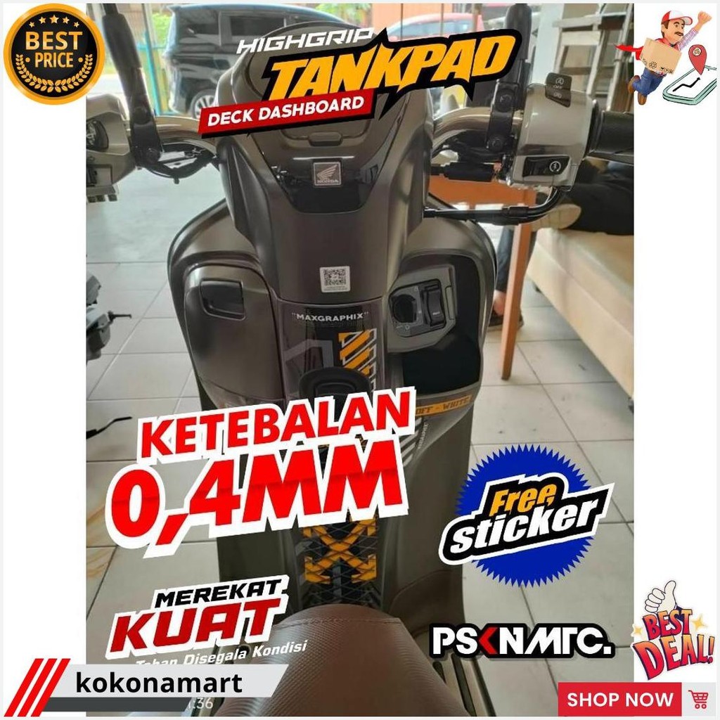 Tankpad Scoopy New 2021 - 2023 Striping Scoopy Pelindung Dashboard Scoopy Deckpad Scoopy 2023 105012