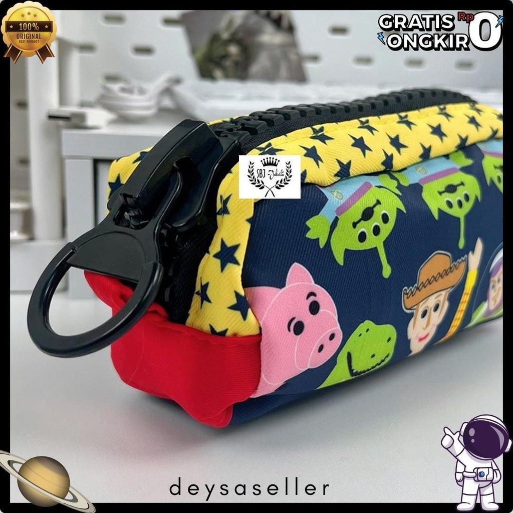

Tempat Pensil Kotak Pensil Softcase Kanvas Toy Story Sanrio My Melody Pochacco Resleting Besar Diskon