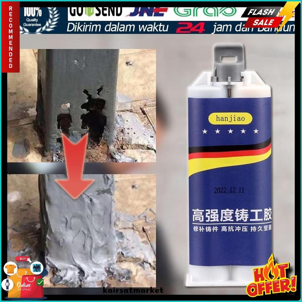 

100G Untuk Reparasi Mobil / Rumah (Lem Besi Kayu Kaca Plastik Karet Metal)Lem Perekat Super Pasta Perbaikan Metal Casting Glue Terlaris! Produk Ini Banyak Dicari
