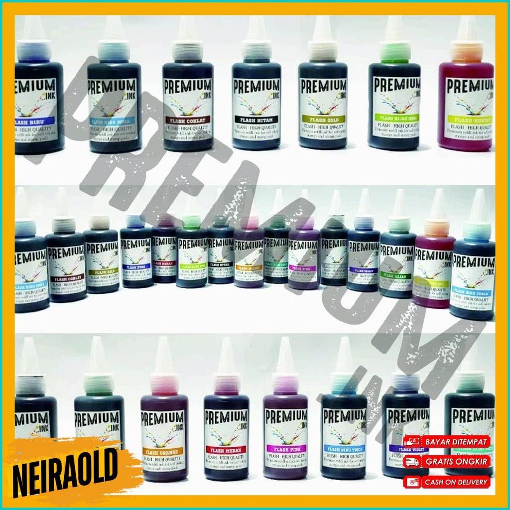 

Tinta Stempel Flash Otomatis 15 Varian Warna Kualitas Premium - Flash Ink Premium - Tinta Flash Refill Isi 100 Ml Flash Sale! Diskon Hingga 70%