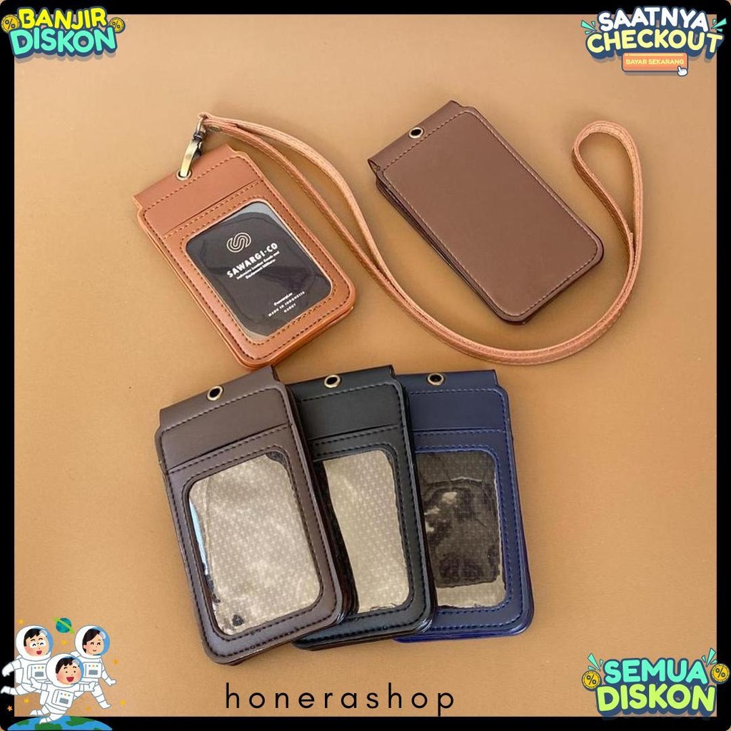 

Id Card Holder Kulit Magnet Flip 2 Sisi By Sawargico - Raski Diskon