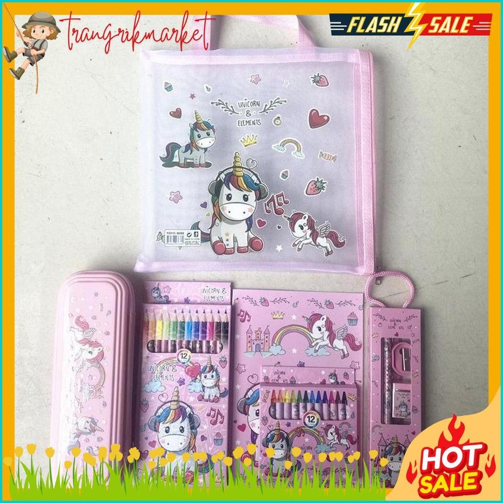 

[Serbalakuofficial](Ktps.11)Kotak Pensil Sett / Study Set Stationery Set Alat Tulis Sekolah Anak Set Atk Motif Diskon Setengah Harga