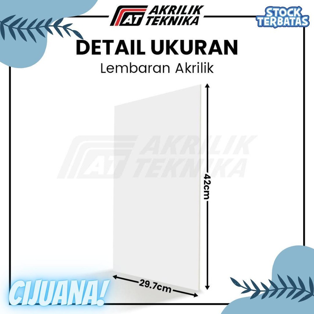

Lembaran Akrilik A3 5Mm / Acrylic Sheet Clear / Akrilik Bening Hitam Putih Terlaris! Produk Ini Banyak Dicari