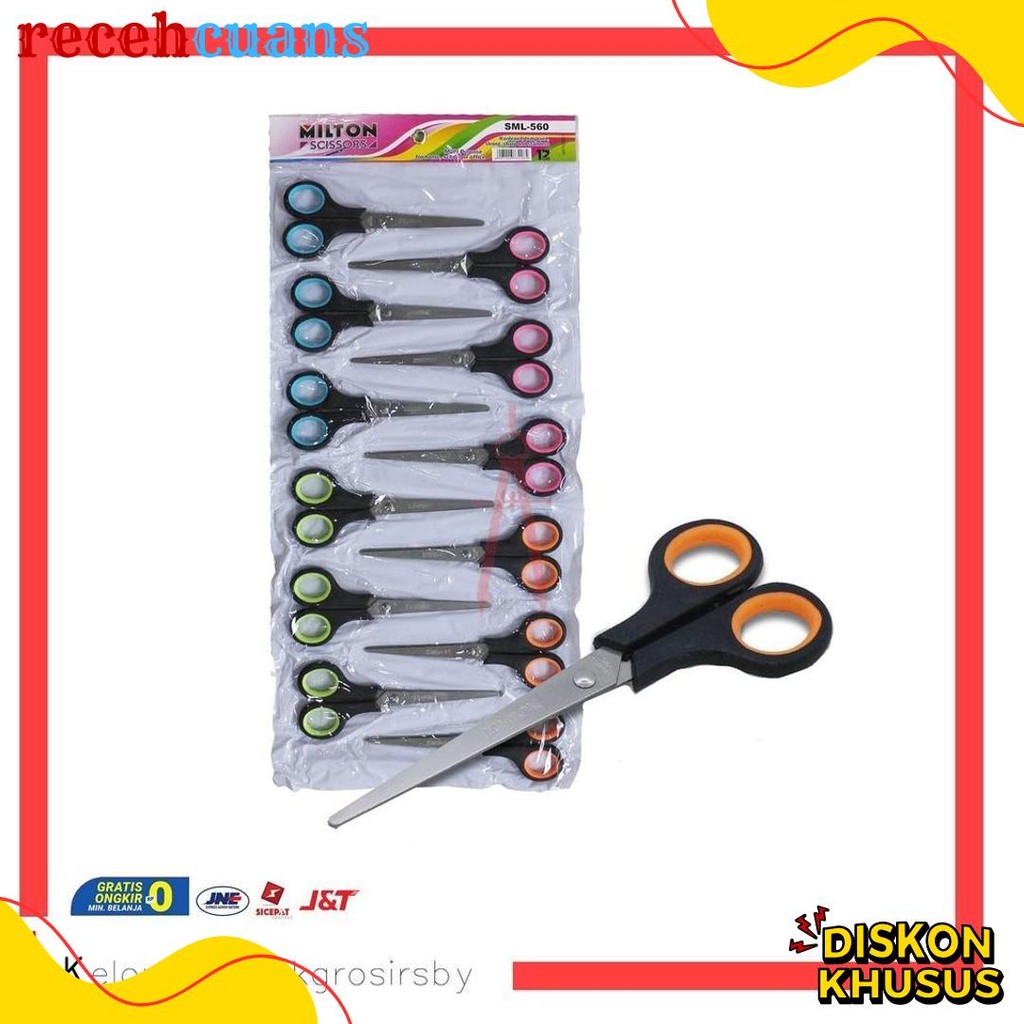 

Gunting (12Pcs) Renteng Milton Sml 560 Diskon Setengah Harga