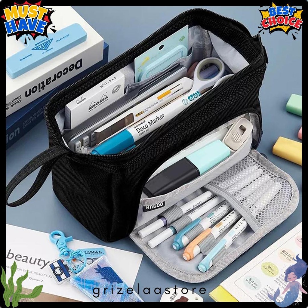 

[Cod] Angoo Super Large Capacity Pencil Case Kawaii Korean Pencil Cases Aesthetic Stationery Office Desk Storage Bag For Girls School Supplies Terlengkap Dan Termurah