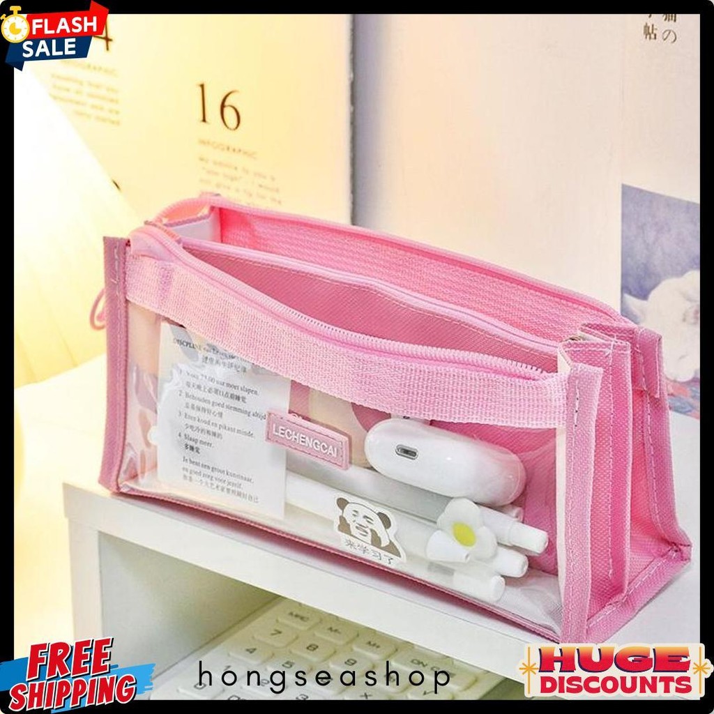 

[Miloli] Kotak Pensil Lechengcai Tempat Pena Kosmetik Kapasitas Besar Pvc Transparant Stationery - F0209 Terlaris! Produk Ini Banyak Dicari