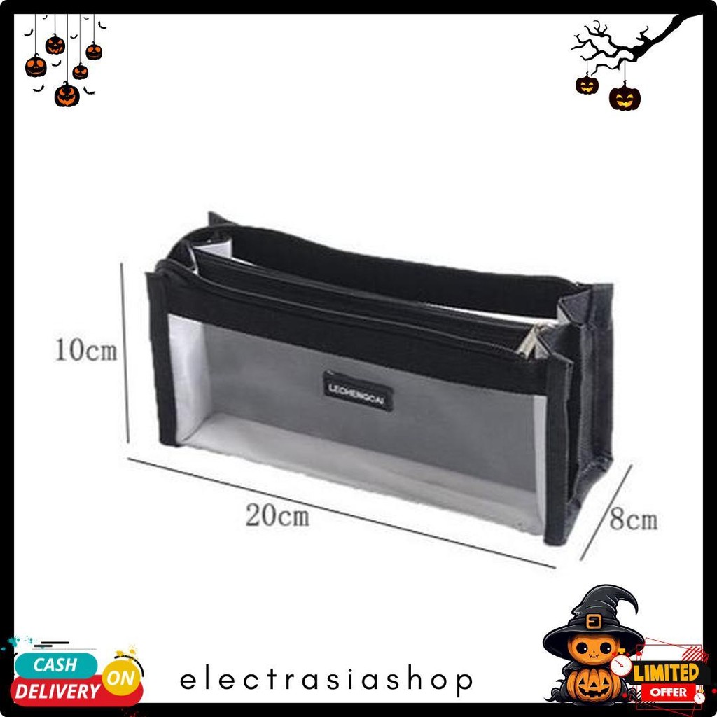 

[Miloli] Kotak Pensil Lechengcai Tempat Pena Kosmetik Kapasitas Besar Pvc Transparant Stationery - F0209 Diskon