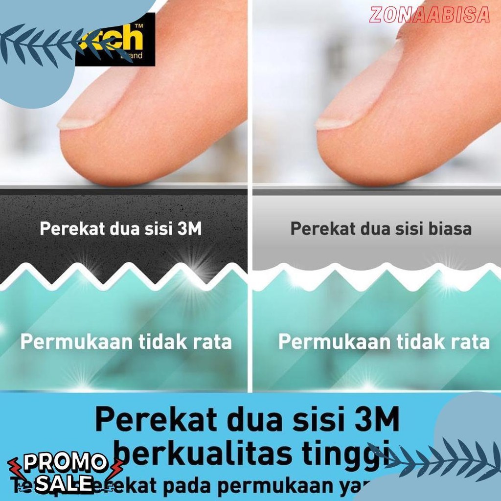 

3M Scotch Double Sided-Mounting Tape, Menahan Hingga 3.3Kg, 1 Pc, Transparan, Untuk Pengunaan Dalam Ruangan Diskon Setengah Harga