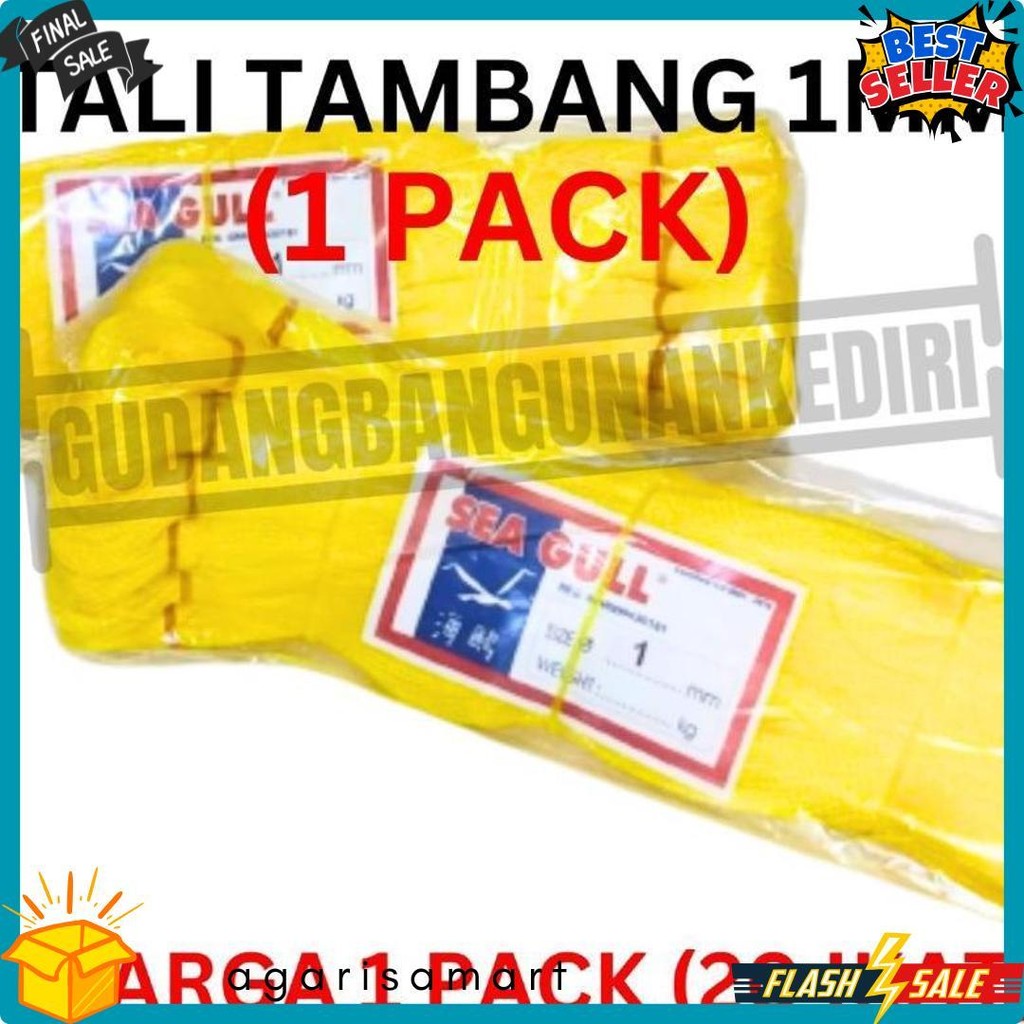 

[1 Pack] Tali Tambang 1Mm 1 Pack 20Pcs Ikat / Tali Tampar 1Mm / Tampar Plastik Buat Pasang Keramik / Benang Pondasi Rumah Seagull Sea Gull 20 Ikat 1 Pack 1Pack Diskon Setengah Harga