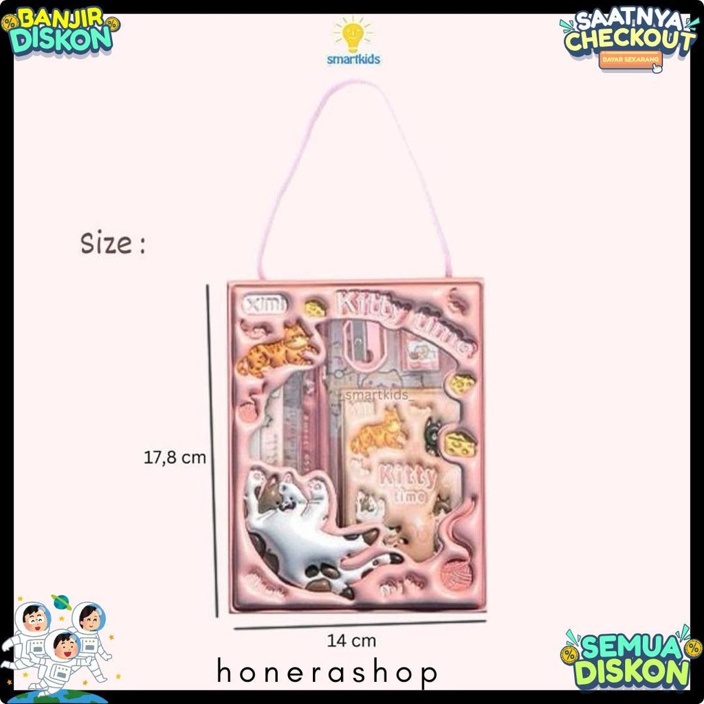 

Alat Tulis Set Paket Komplit 7 In 1 / Stationery Complete Lengkap / Kotak Pensil Anak / Souvenir Hadiah Kado / Sekolah Karakter Kartun Lucu Animal Hewan / Perlengkapan Tulis / Tempat Pensil Terlengkap Dan Termurah