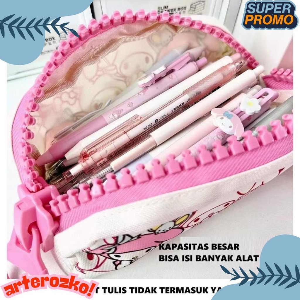 

Tempat Pensil Kotak Pensil Softcase Kanvas Toy Story Sanrio My Melody Pochacco Resleting Besar Diskon