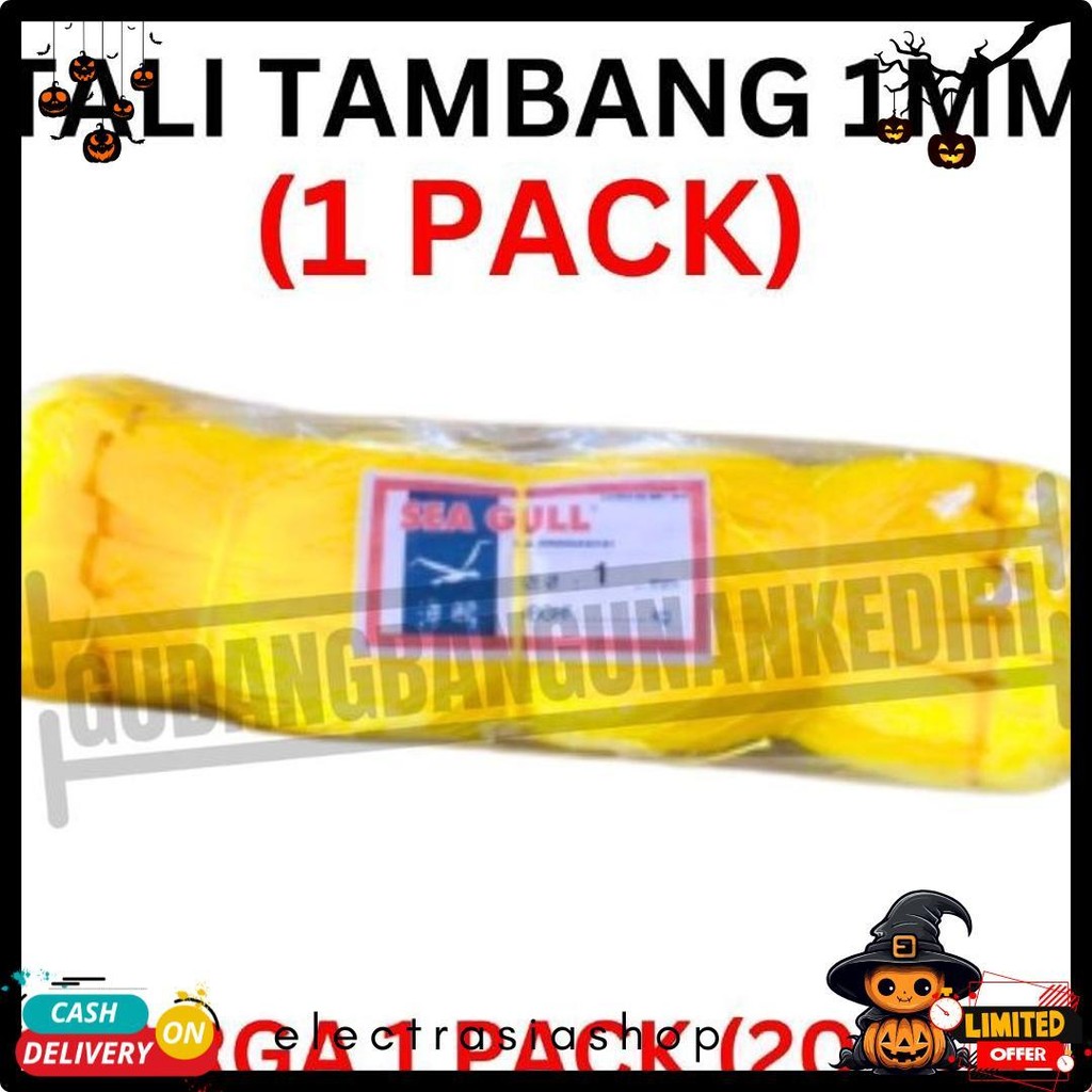

[1 Pack] Tali Tambang 1Mm 1 Pack 20Pcs Ikat / Tali Tampar 1Mm / Tampar Plastik Buat Pasang Keramik / Benang Pondasi Rumah Seagull Sea Gull 20 Ikat 1 Pack 1Pack Diskon Setengah Harga