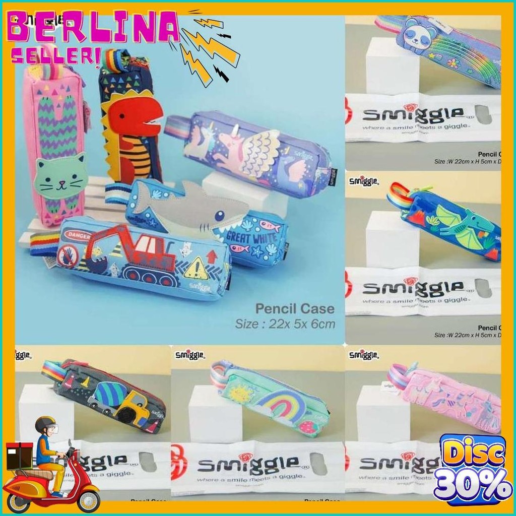 

Pencil Case Kotak Pensil Smiggle 1 Zipper Karakter Diskon