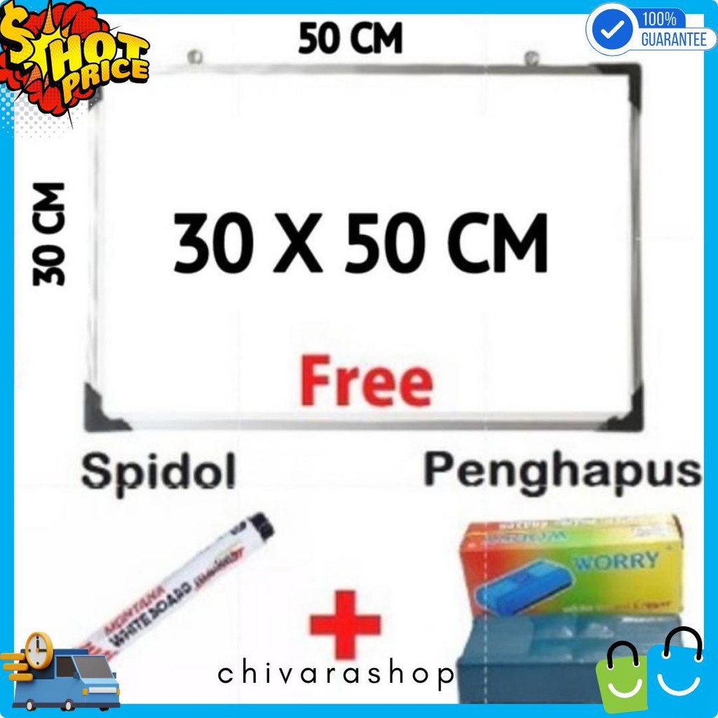 

Papan Tulis Whiteboard 40 X 60 Cm Gratis Spidol Dan Penghapus List Alumunium Terlaris Flash Sale! Diskon Hingga 70%