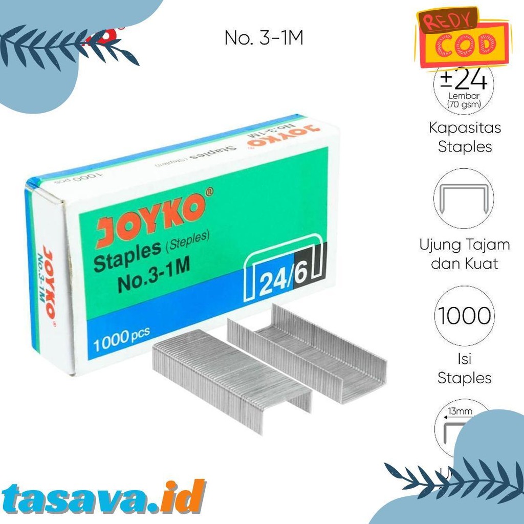 

Joyko Staples No.3 Isi Stepler Besar Hekter Joyko No.3-1M [20Pcs] Diskon