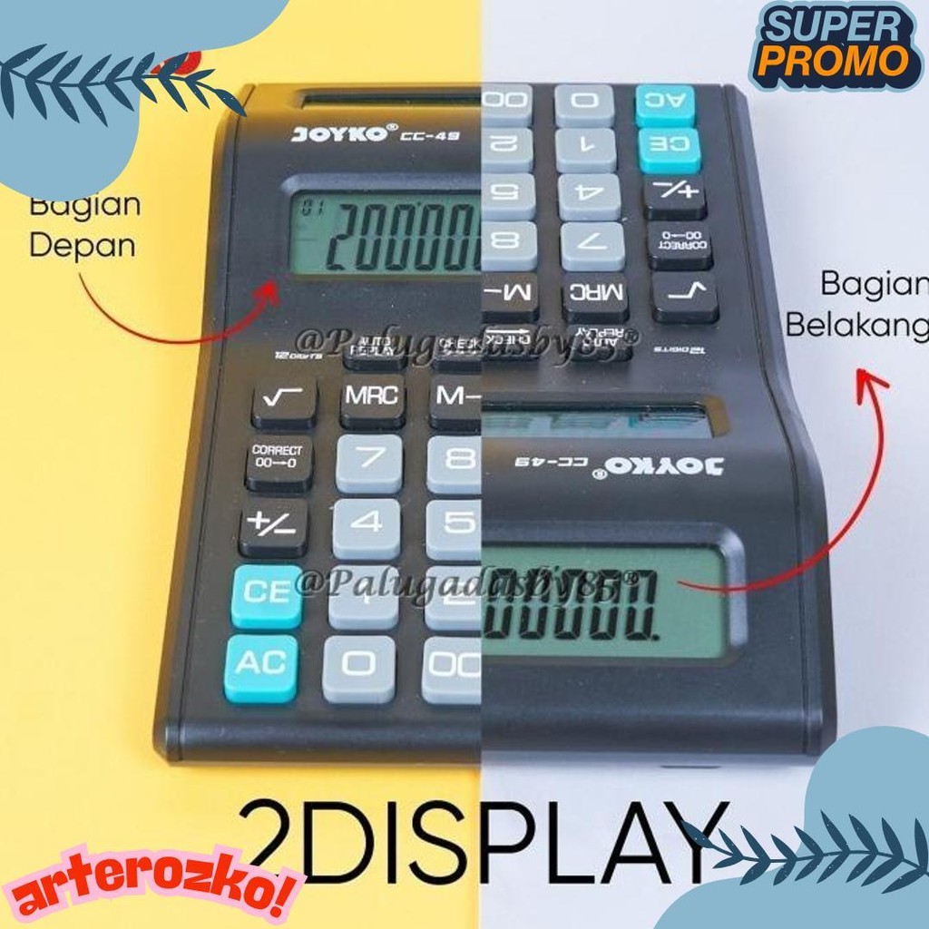 

Kalkulator Joyko Cc-49 12 Digits 2 Display (1 Biji) / Calculator Joyko Cc-49 / Joyko Cc 49 / Cc49 Diskon