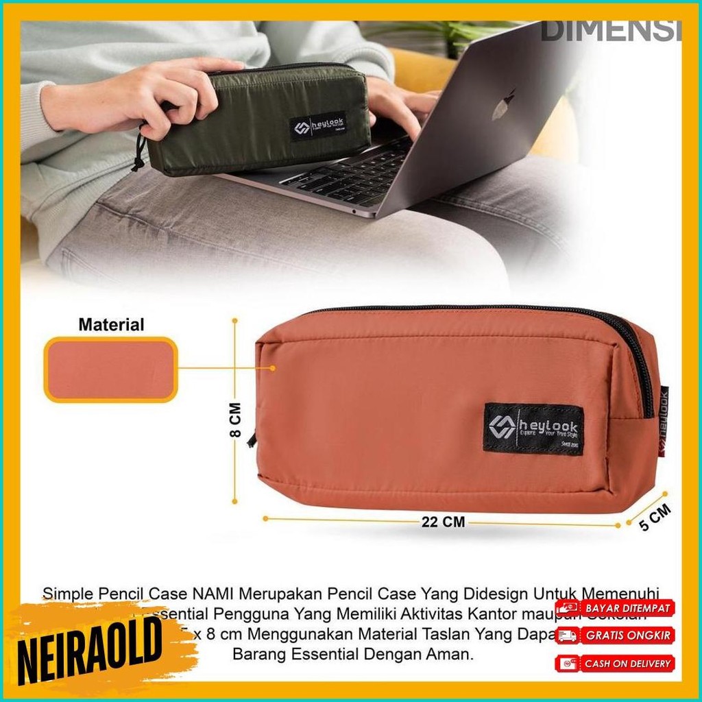 

Heylook Official - Tempat Pensil Nami Kotak Pensil Simple Pencil Case Kostak Anak Atk Sekolah Kuliah Kantor Kerja Diskon