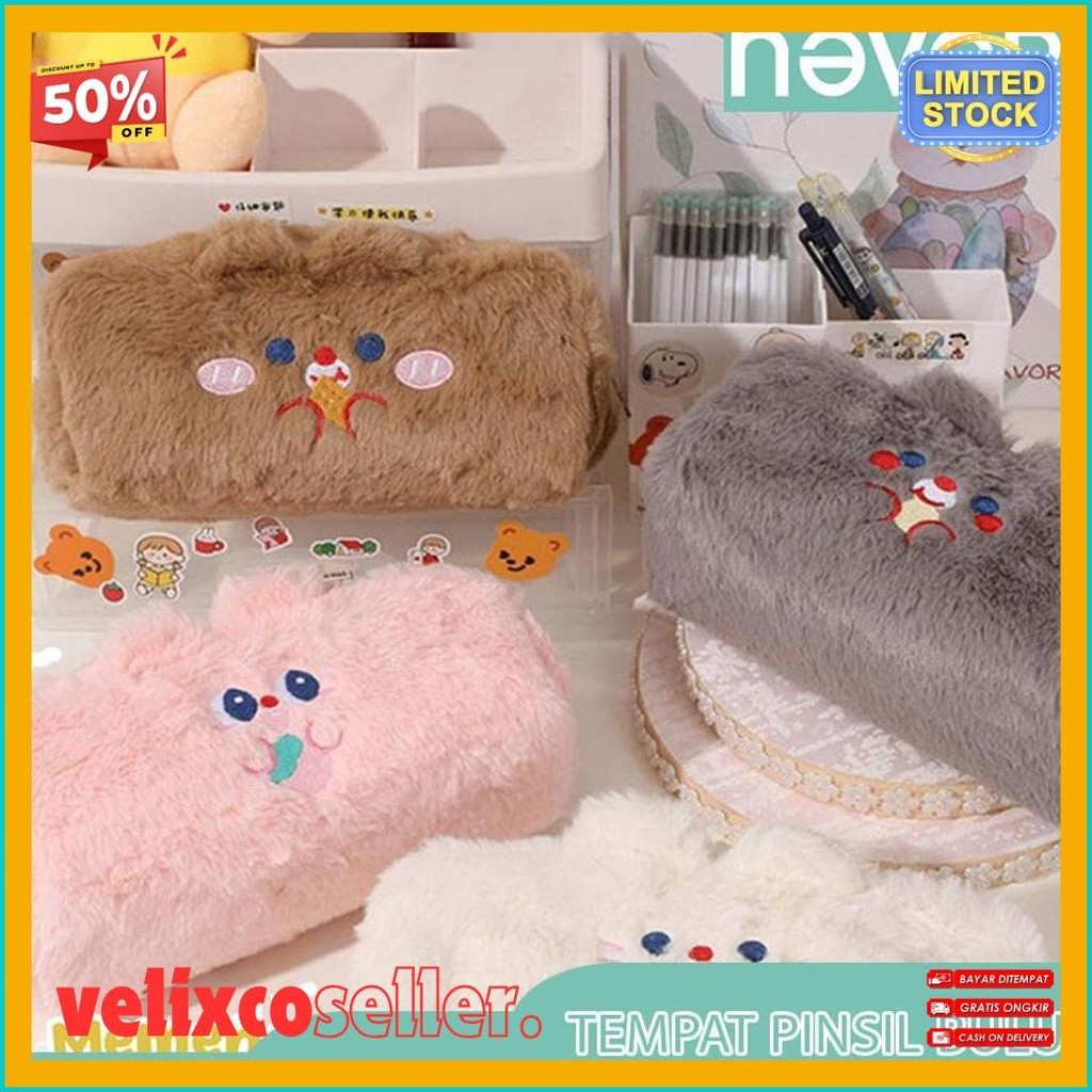 

Never Official- Tempat Pensil Bulu Soft Cute/ Tas Pensil Kosmetik/ Pouch Makeup Kecil Diskon