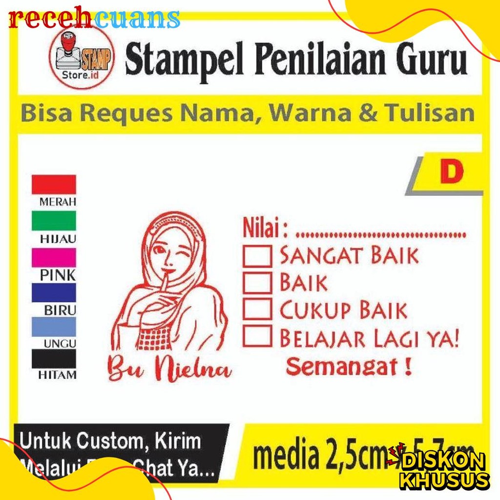 

Stempel Penilaian/Ganti Nama, Gambar Dan Warna/Cap Guru/Stampelbuguru Terlengkap Dan Termurah