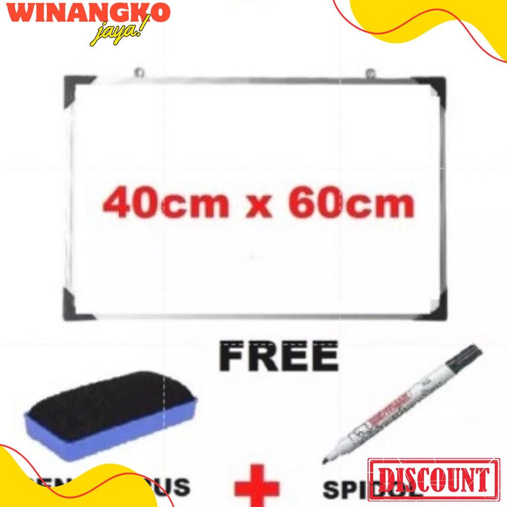 

Papan Tulis Whiteboard 40 X 60 Cm Gratis Spidol Dan Penghapus List Alumunium Terlaris Flash Sale! Diskon Hingga 70%