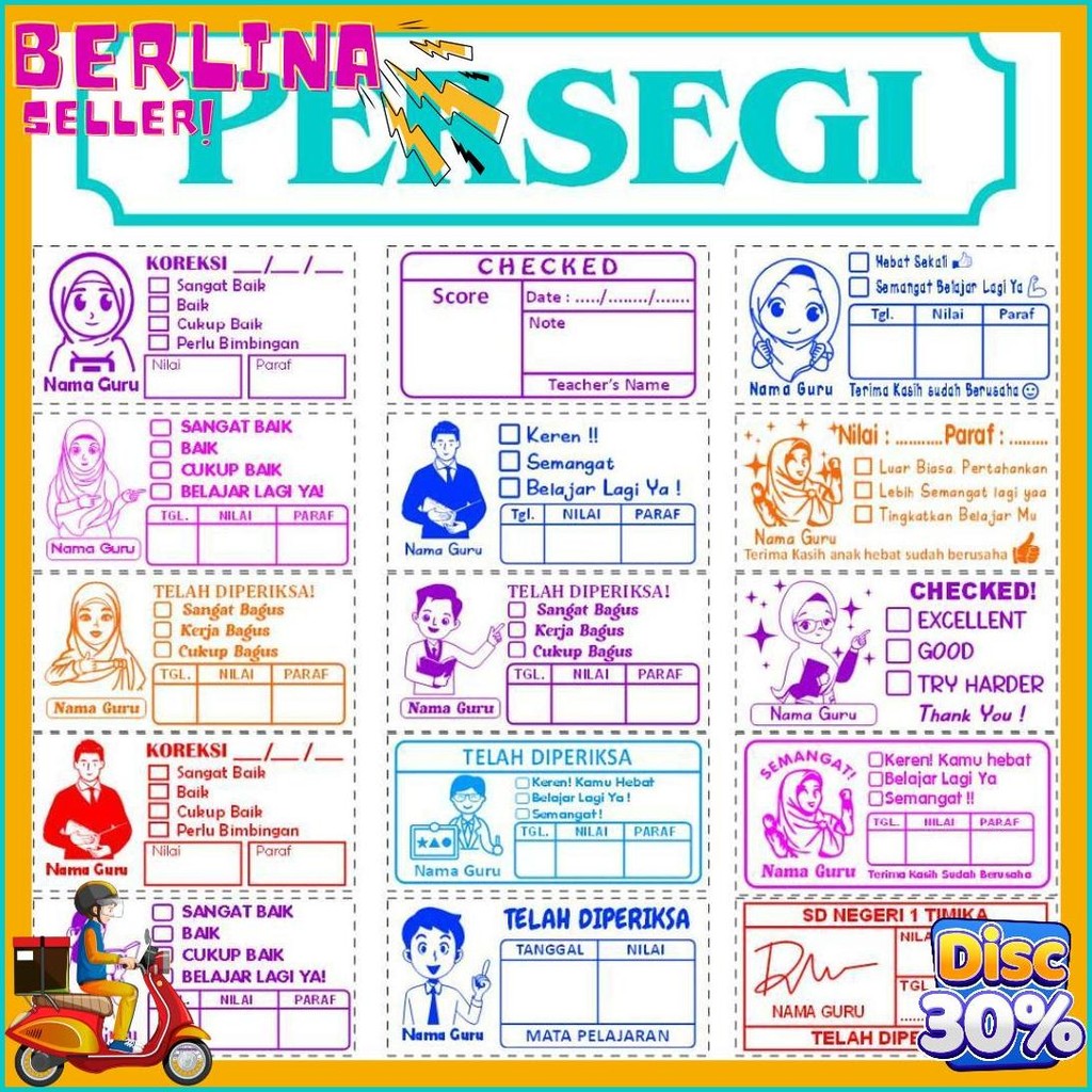 

Stempel Nilai Guru / Penilaian / Koreksi / Checked / Reward Siswa Murid Sekolah Terlengkap Dan Termurah