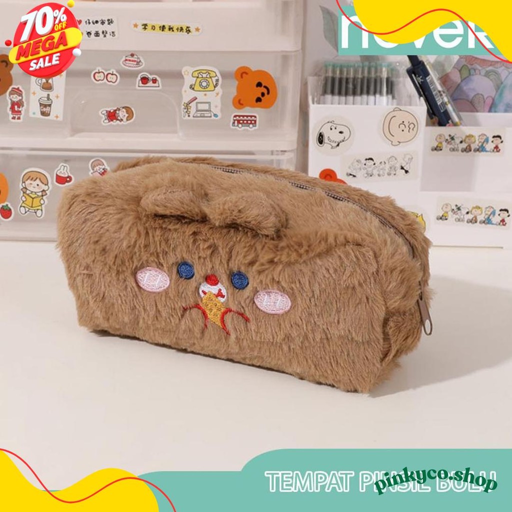 

Never Official- Tempat Pensil Bulu Soft Cute/ Tas Pensil Kosmetik/ Pouch Makeup Kecil Diskon Setengah Harga