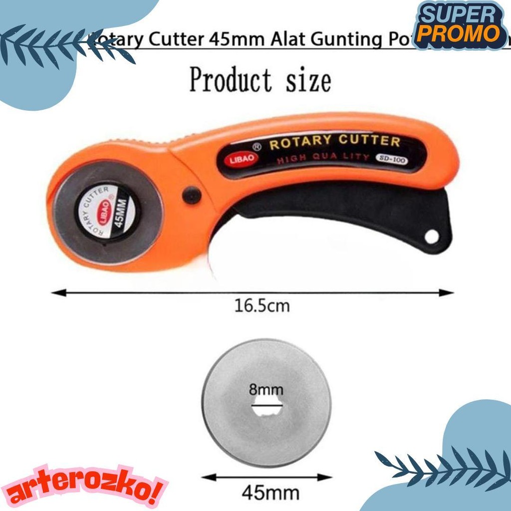 

Rotary Cutter 45Mm / Refill Cutter/ Alat Gunting Potong Bahan Kain Alat Potong Terlaris! Produk Ini Banyak Dicari