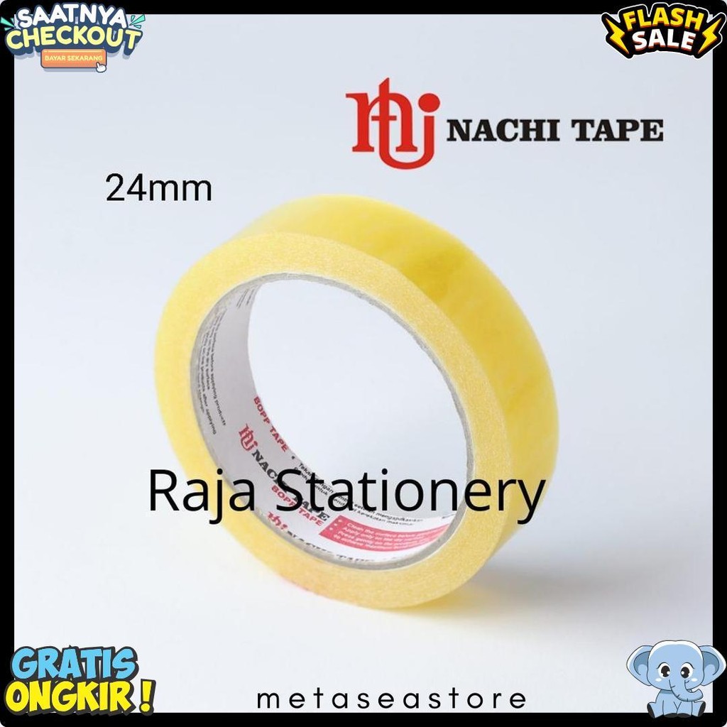 

Nachi Stationery Tape 12Mm 24Mm Selotip Solatip Lakban Solasi Isolasi Nachi [1 Box] Diskon Setengah Harga