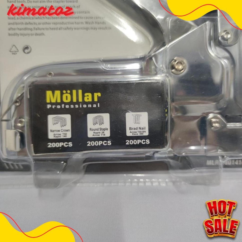 

Gun Tacker Alat Staples Dan Paku Tembak 3In1 / Staple Gun Mollar 4-14Mm / Stapler Tembak Manual Diskon