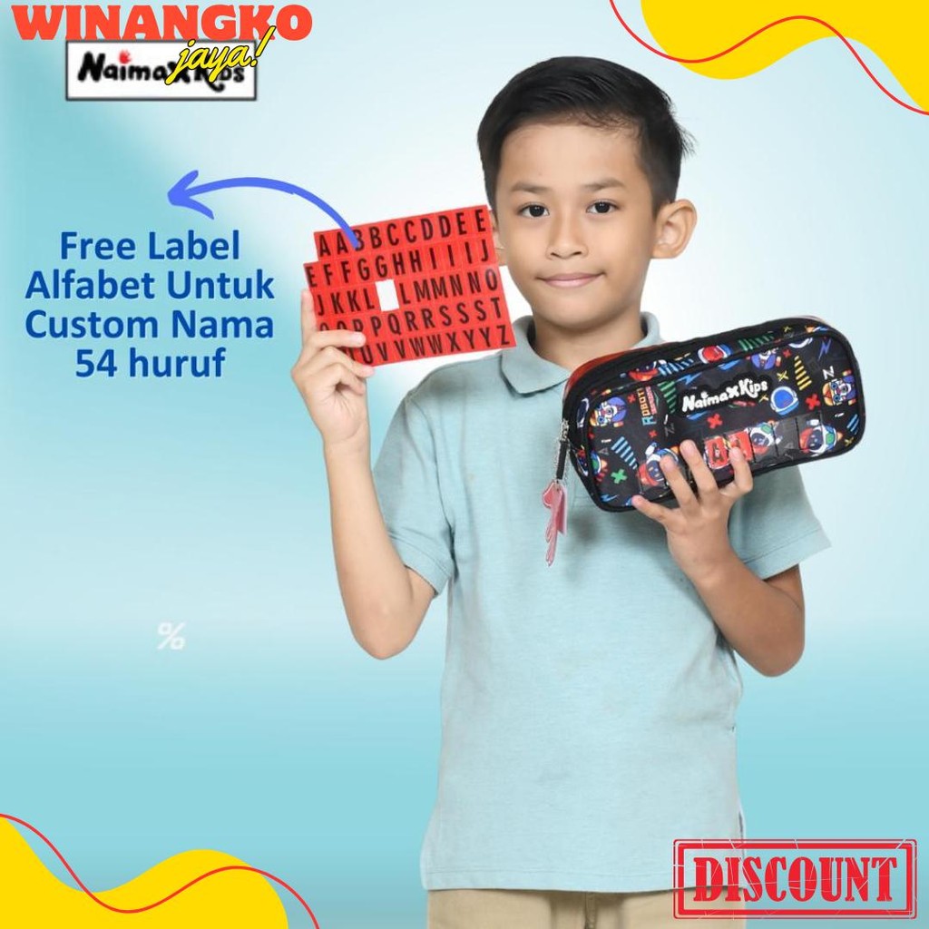 

Pencil Case Custom Nama | Naimax Kids Pencil Case Medium Anak Laki-Laki Terlaris! Produk Ini Banyak Dicari