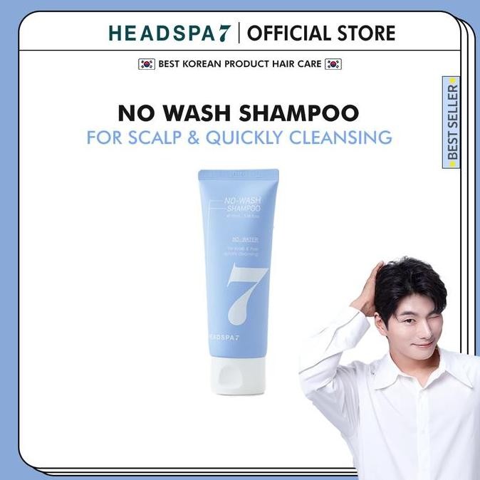 Headspa7 - No Wash Shampoo Fresh Liquid Type 100ml - Dry Shampoo - Sampo Tanpa Bilas -  Kering, Ment