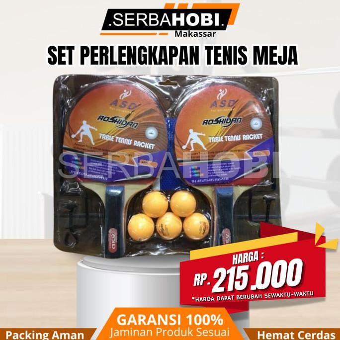 ] Set Perlengkapan Tenis Meja BET 4pcs, Net, Tiang, Bola, Tas Berkualitas / Set Perlengkapan Tennis 