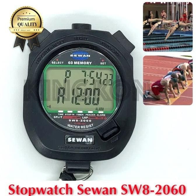Stopwatch Sewan Original 60 Memory Digital Olahraga