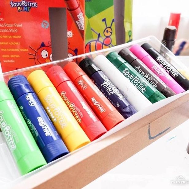 

Baru Retype Solid Poster Paint Crayon Stick Face Painting Non Toxic Crayon No Smell Safe Aman Tidak Bau Premium