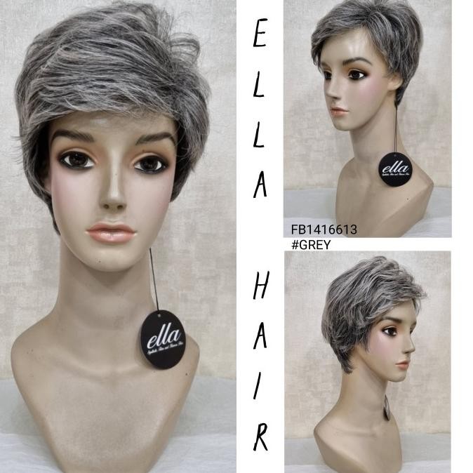 WIG RAMBUT PALSU UNISEX PRIA DAN WANITA UBAN GREY FB1416613 GREY