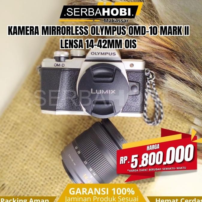 .........] Kamera Mirrorless Olympus OM-D EM10 Mark II lensa 14-42mm Ois - Second