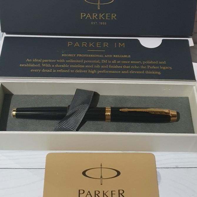 

TERLARIS - Pulpen Parker Original IM New LQ Black GT Roller Ball Free Grafir Nama Stationery