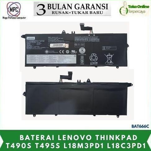 BATERAI T14S T490S T495S L18L3PD1 L18M3PD1 L18M3PD2 L18C3PD2 1904T
