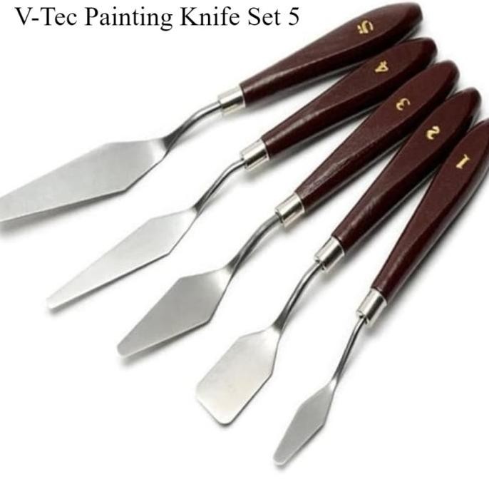

Baru Pisau Palet V-Tec Painting Knife Set Isi 5 Pcs Vt-005 Premium