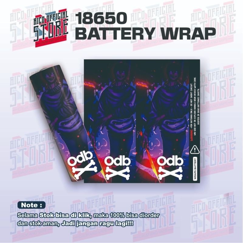 

*PromoGet2* Aico Wrap Baterai 18650 Anime Jujutsu Kaisen Gojo Satoru Nami Waifu Batre 43 Stiker Garskin HP/Case Custom Dan COD