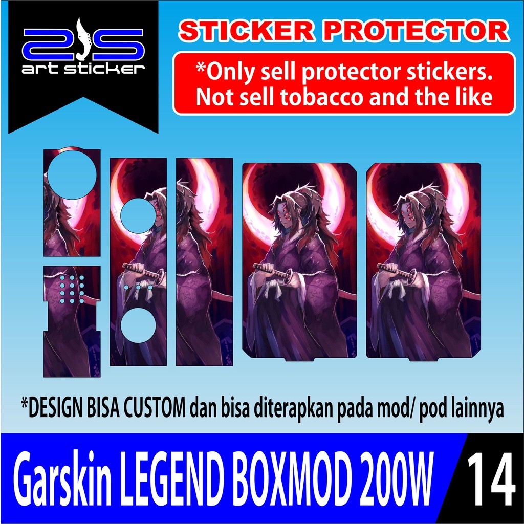 

*PromoGet2* Stikerlegendboxmod Itachi Uv Printing Kokushibo Stiker Garskin HP/Case Custom Dan COD