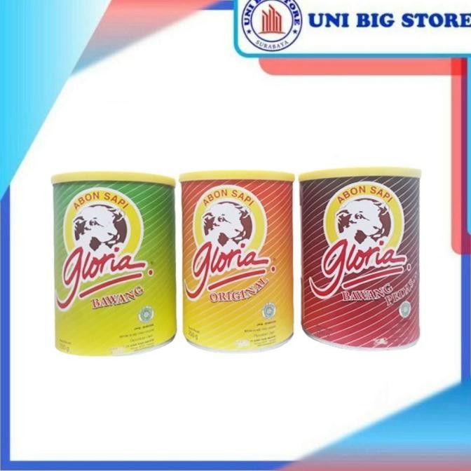 

(Good) GLORIA Abon Sapi 250 gr Kaleng Original / Bawang / Pedas