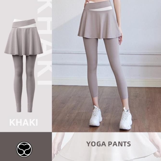 Murah SecondShape - ROK Legging Olahraga Wanita Sport Yoga Pants Non COD