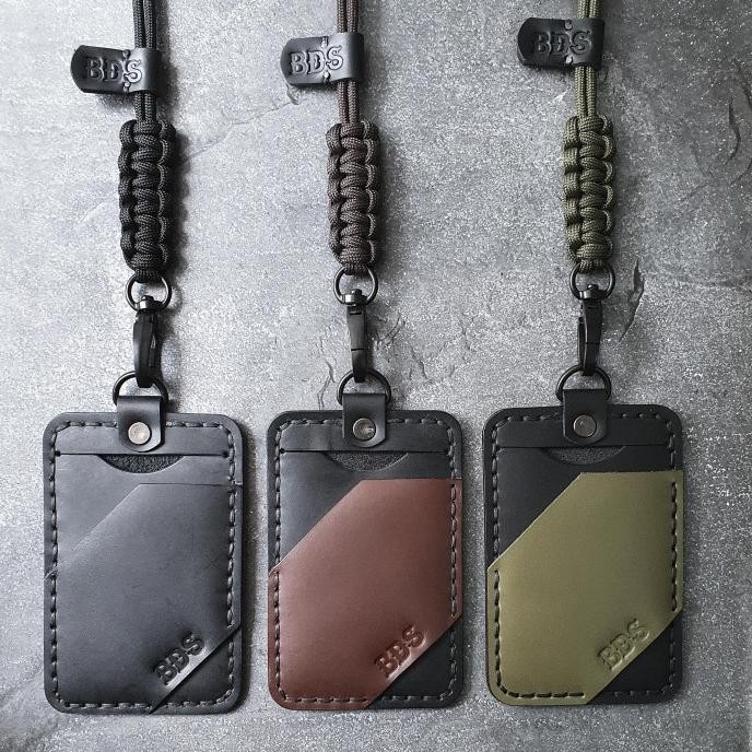 

BDS - Salvo - Leather ID card Holder and paracord lanyard