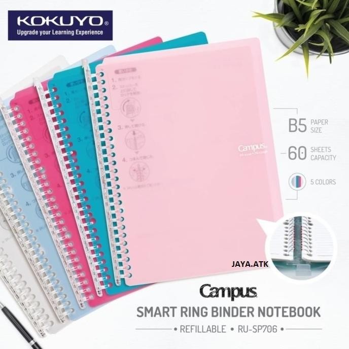 

BINDER NOTE B5 BUKU RING 26 LUBANG TIPIS KOKUYO SP706 60 LBR WARNA