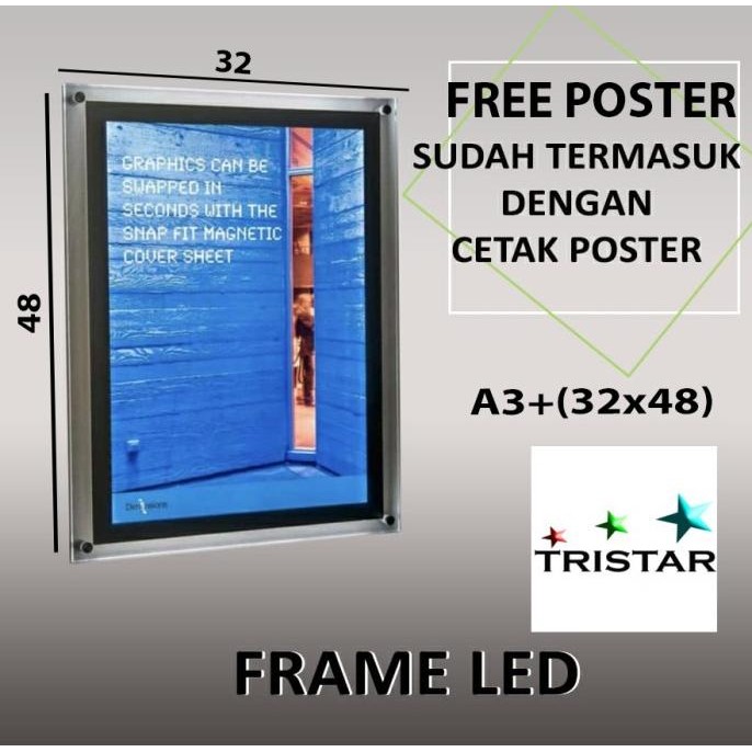 

BEBAS ONGKIR - Akrilik Led Menu / Akrilik Display Menu LED (A3+)